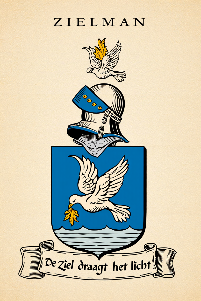 Familiewapen van de achternaam ZIELMAN (vergrendeld)