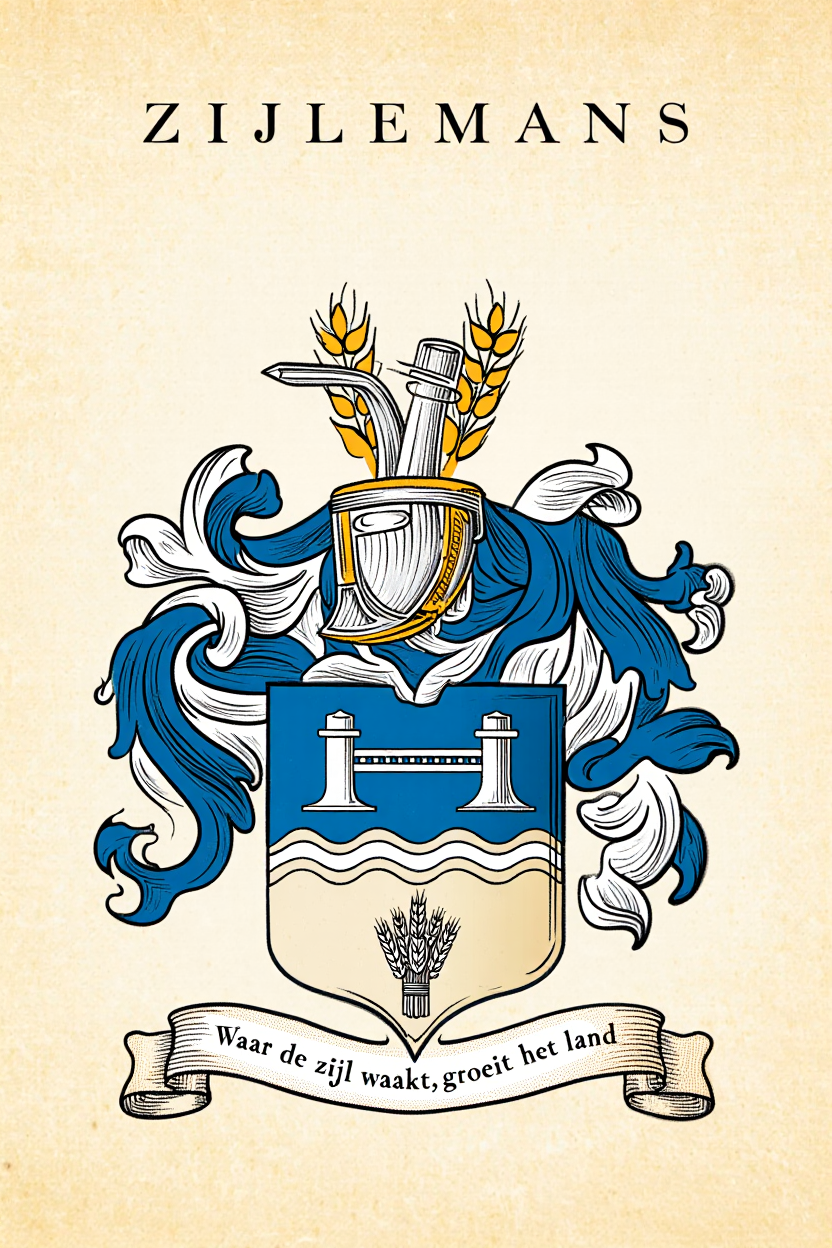 Familiewapen van de achternaam ZIJLEMANS (vergrendeld)