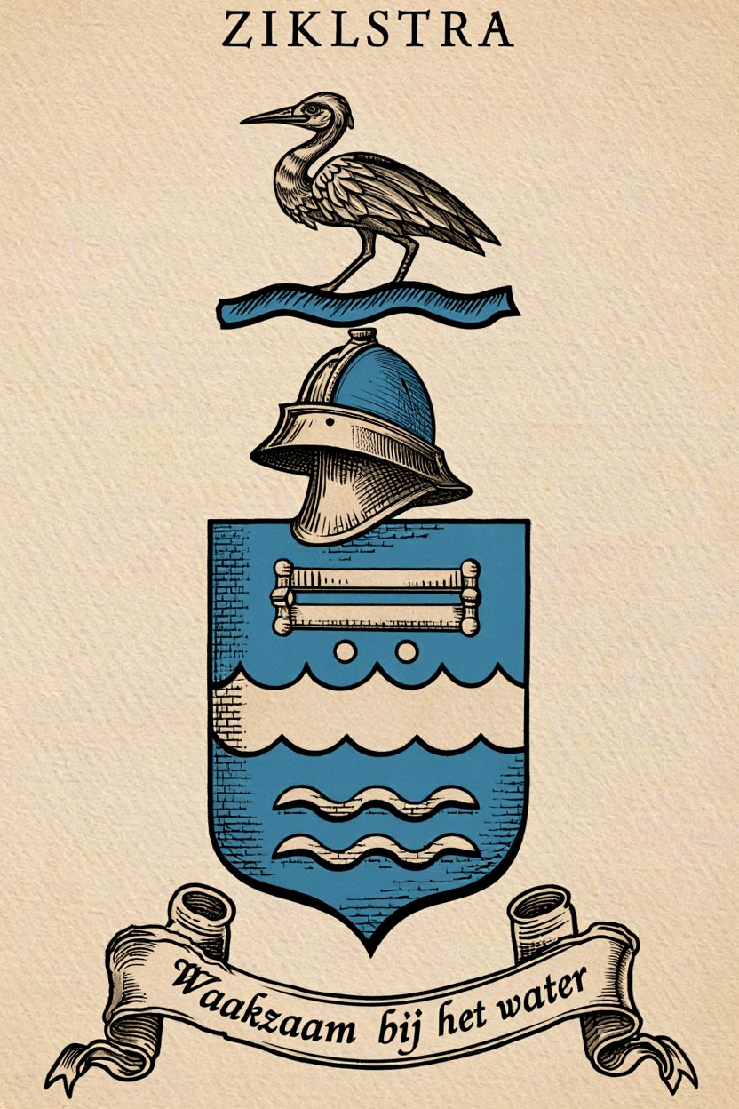 Familiewapen van de achternaam ZIKLSTRA (vergrendeld)