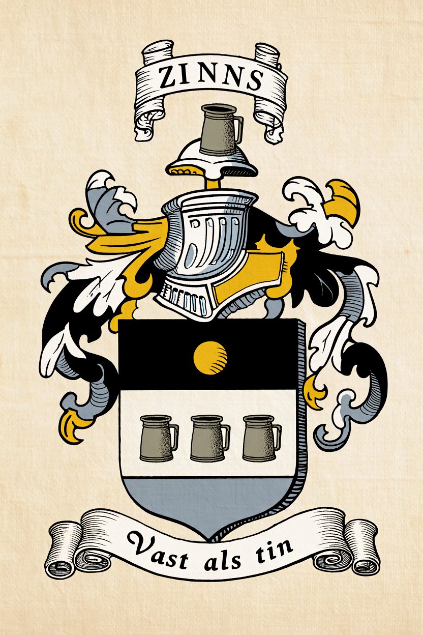 Familiewapen van de achternaam ZINNS