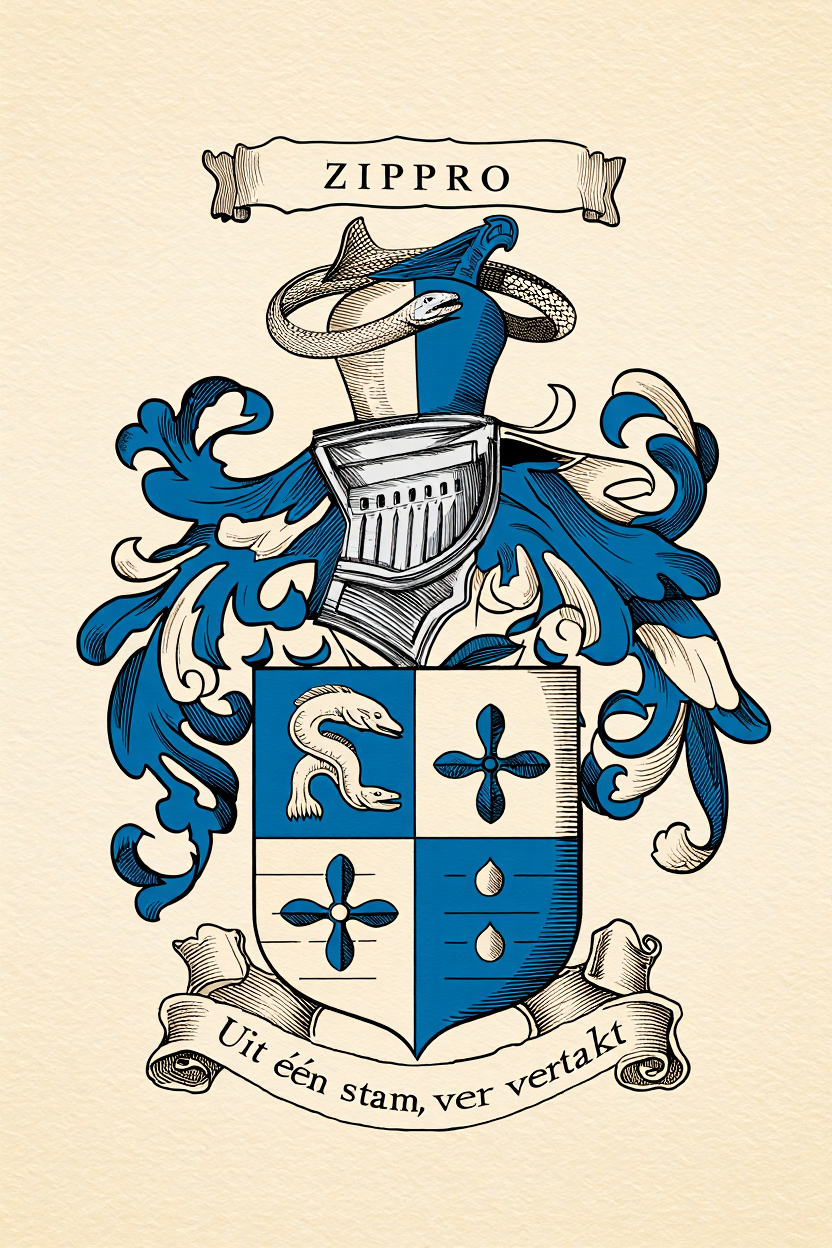 Familiewapen van de achternaam ZIPPRO (vergrendeld)
