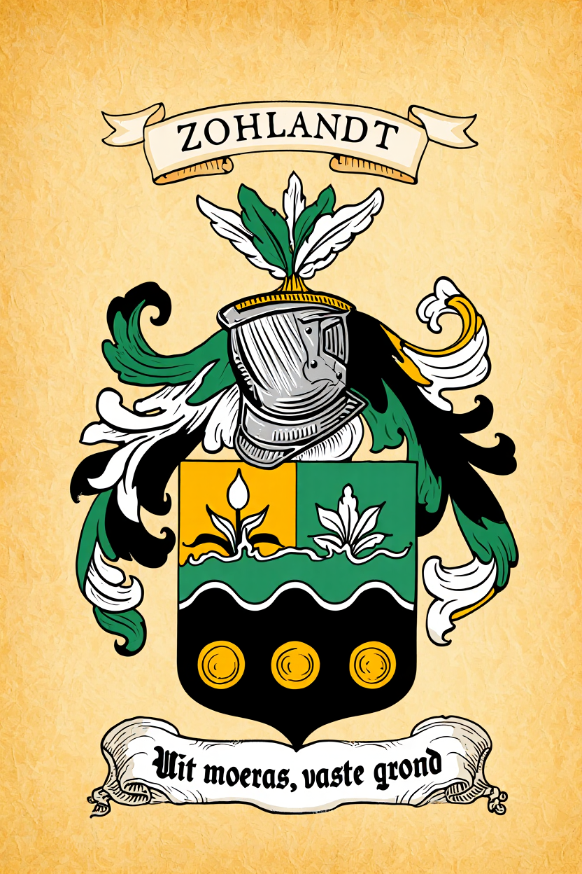 Familiewapen van de achternaam ZOHLANDT (vergrendeld)