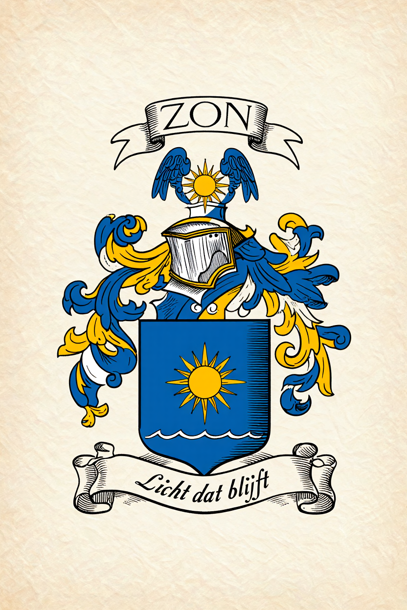 Familiewapen van de achternaam ZON