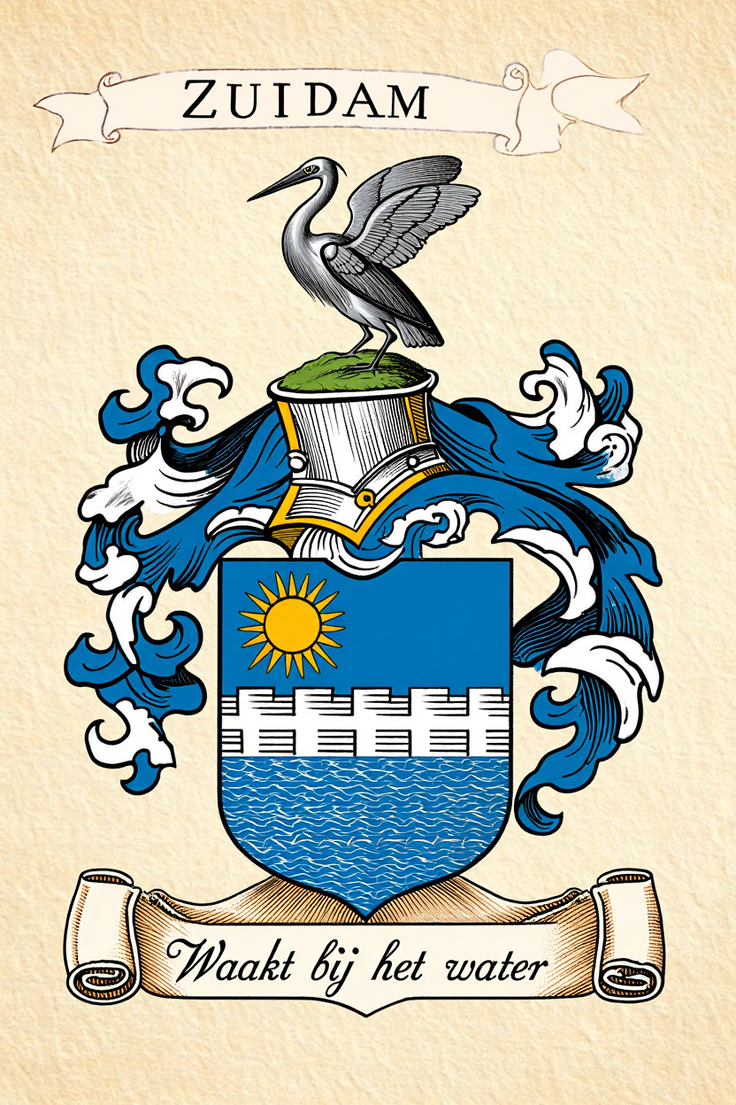 Familiewapen van de achternaam ZUIDAM (vergrendeld)