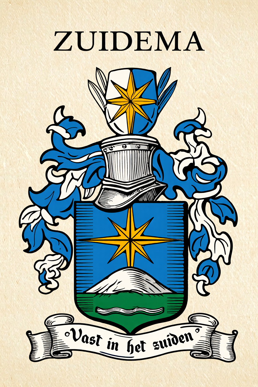 Familiewapen van de achternaam ZUIDEMA