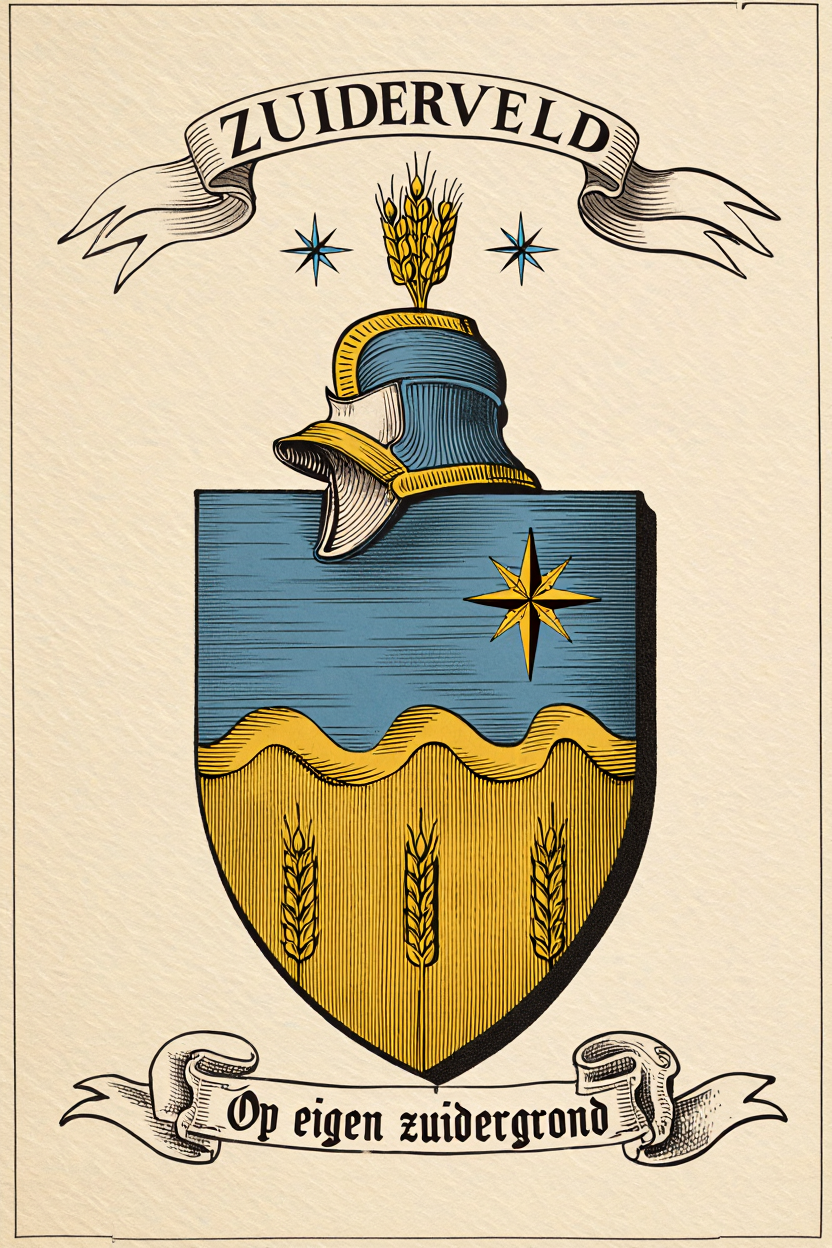 Familiewapen van de achternaam ZUIDERVELD (vergrendeld)