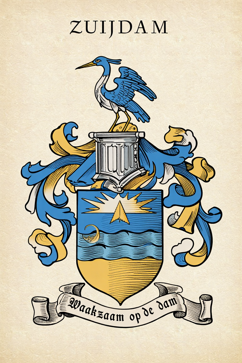 Familiewapen van de achternaam ZUIJDAM (vergrendeld)