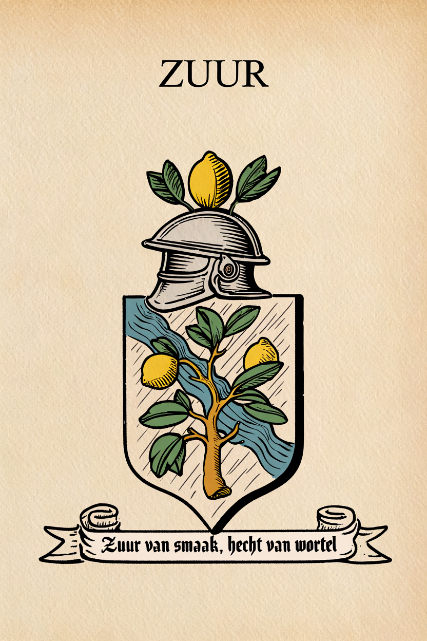 Familiewapen van de achternaam ZUUR (vergrendeld)