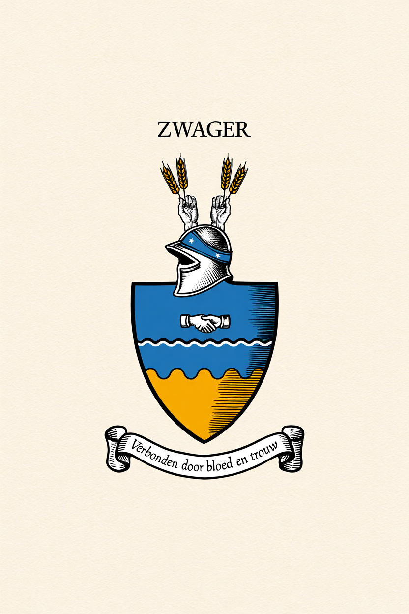 Familiewapen van de achternaam ZWAGER (vergrendeld)