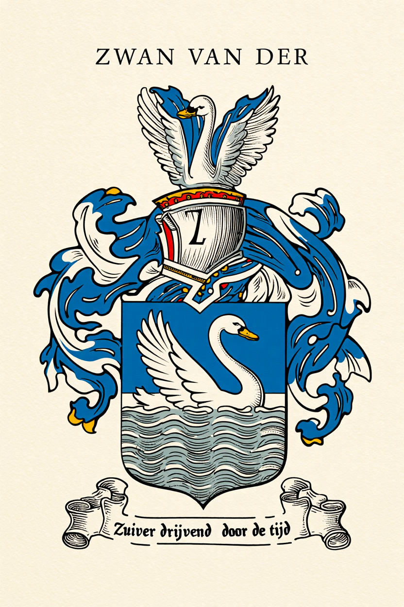 Familiewapen van de achternaam ZWAN VAN DER