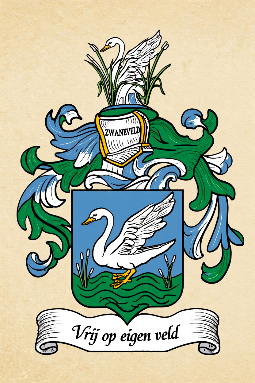Familiewapen van de achternaam ZWANEVELD