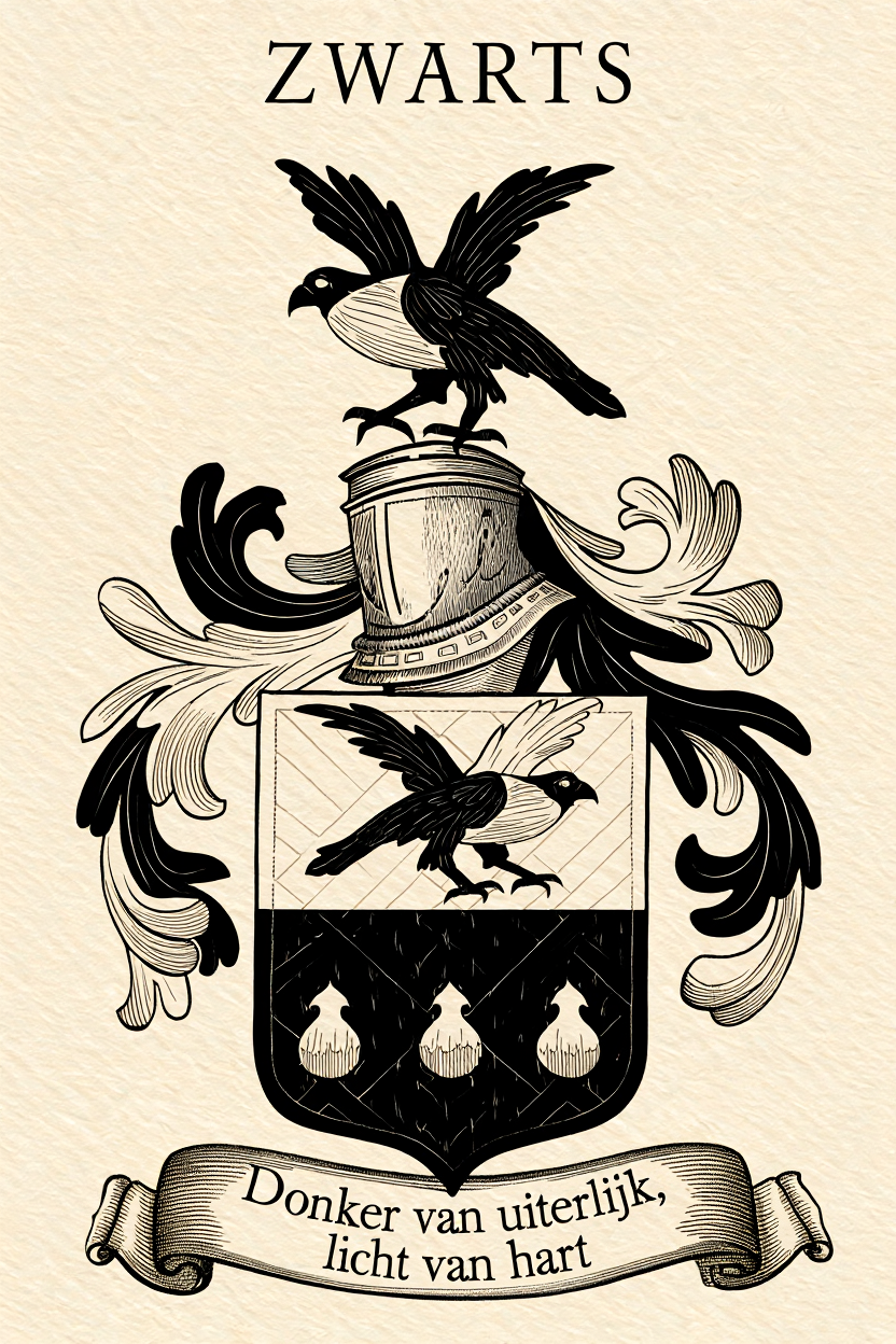 Familiewapen van de achternaam ZWARTS (vergrendeld)